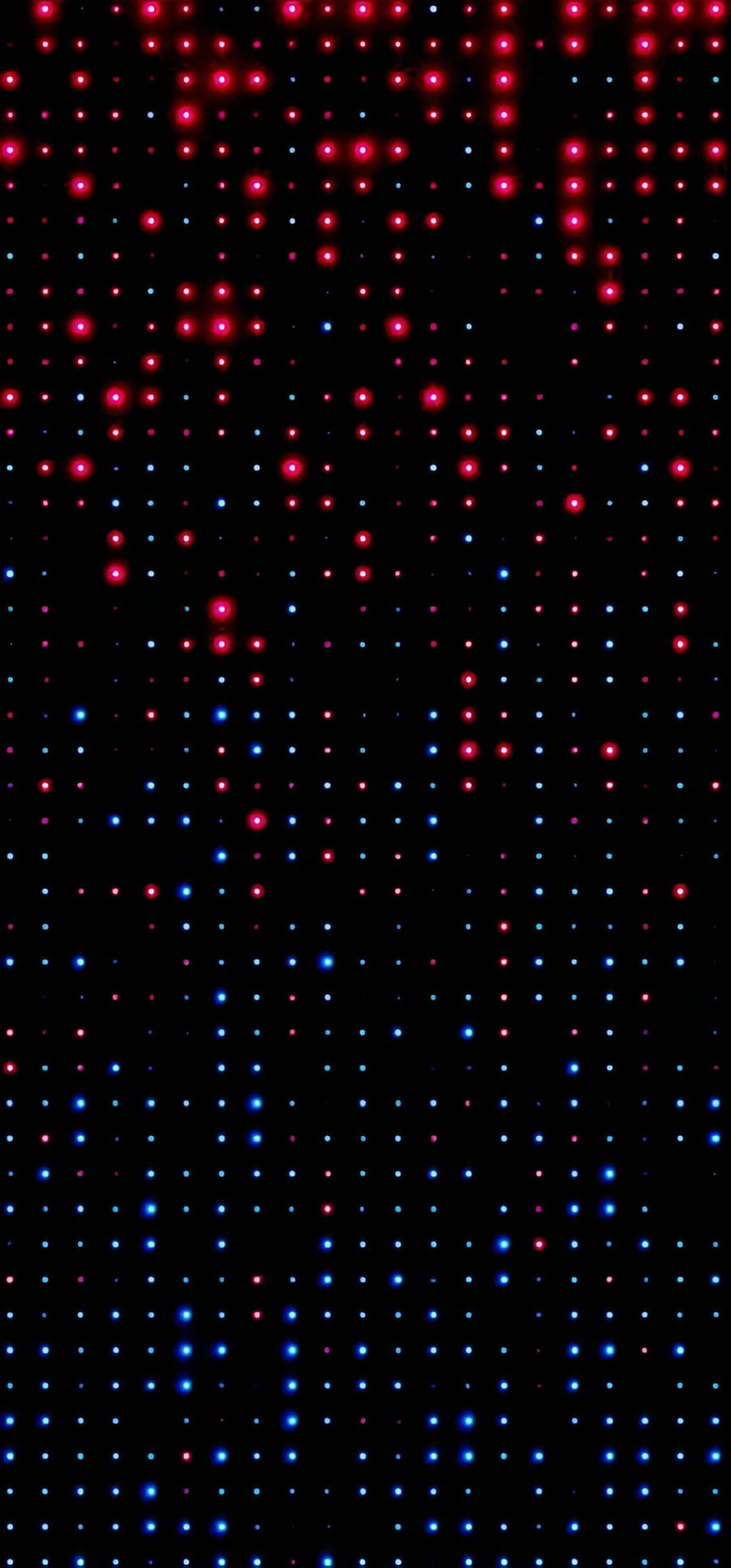 Abstract Red and Blue LED Dot Matrix Pattern on Black Background HD phone wallpaper