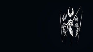 Hollow Knight Horned Sentinel Trio Minimalist Dark Fantasy Illustration HD wallpaper