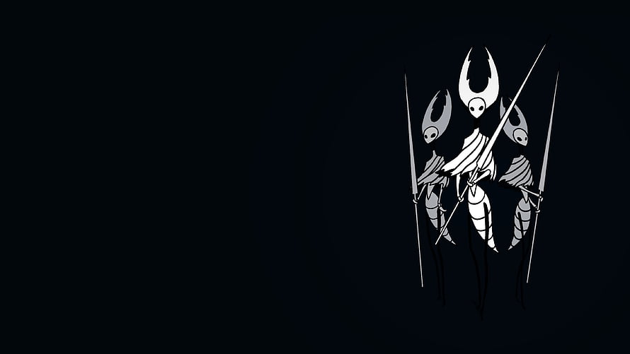 Hollow Knight Horned Sentinel Trio Minimalist Dark Fantasy Illustration HD wallpaper