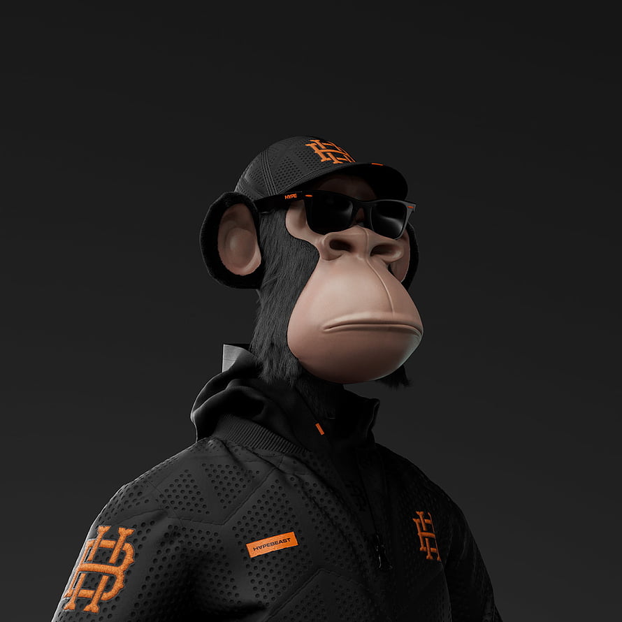 Hypebeast Prime NFT Monkey in Black Streetwear and Sunglasses HD phone wallpaper