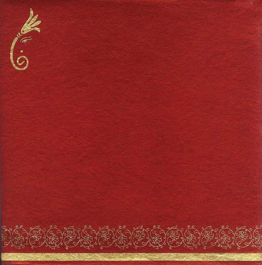 Elegant Red Wedding Invitation Card Design With Gold Floral Border And Ornamental Corner Motif HD phone wallpaper