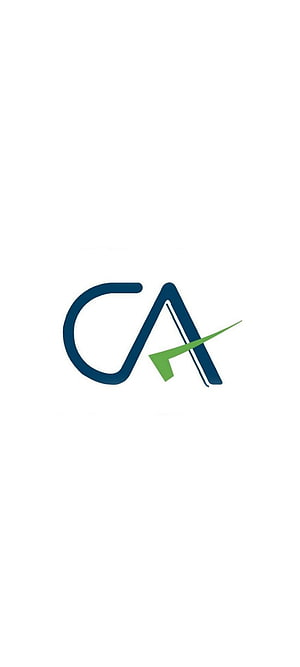 Minimalist Chartered Accountant CA Logo with Green Accent on White Background HD phone wallpaper