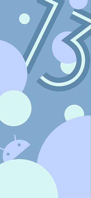 Android 13 Minimalist Geometric Wallpaper with Soft Pastel Circles and Abstract Shapes HD phone wallpaper