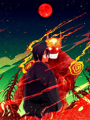 Benimaru Shinmon and Shinra Kusakabe in Fiery Demon Form from Fire Force HD phone wallpaper
