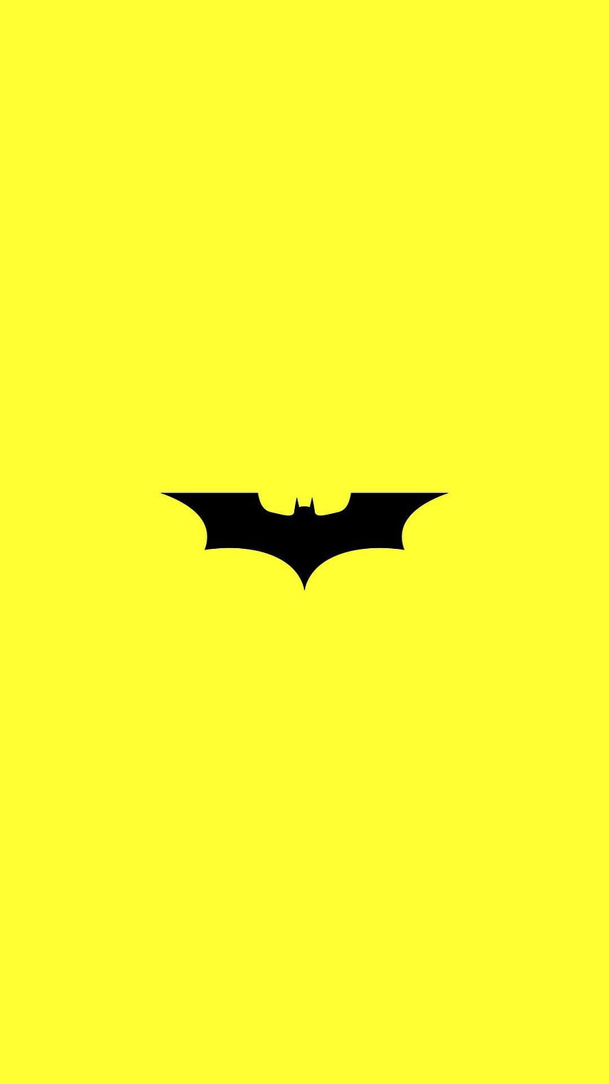Minimalist Batman Symbol on Vibrant Yellow Background, Batman Logo Black And Yellow Batman Logo Black And Yellow Wa. Cartoon , Batman , Batman , Batman Aesthetic HD phone wallpaper