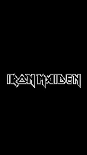 Iron Maiden Classic Logo on Black Background HD phone wallpaper