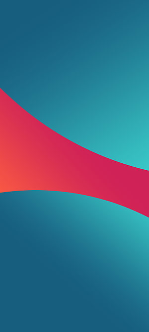 Abstract Geometric Gradient Wallpaper With Curved Red and Teal Shapes HD phone wallpaper