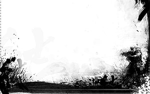 Monochrome Ink Wash Warrior Illustration with Abstract Brush Strokes and Minimalist Design HD wallpaper
