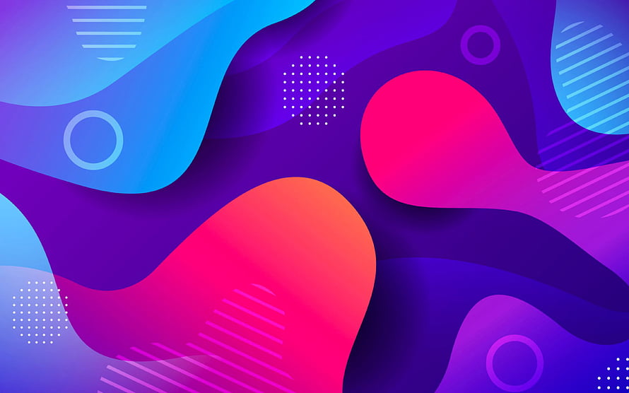 Vibrant Abstract Geometric Waves with Material Design Elements and Colorful Gradients HD wallpaper