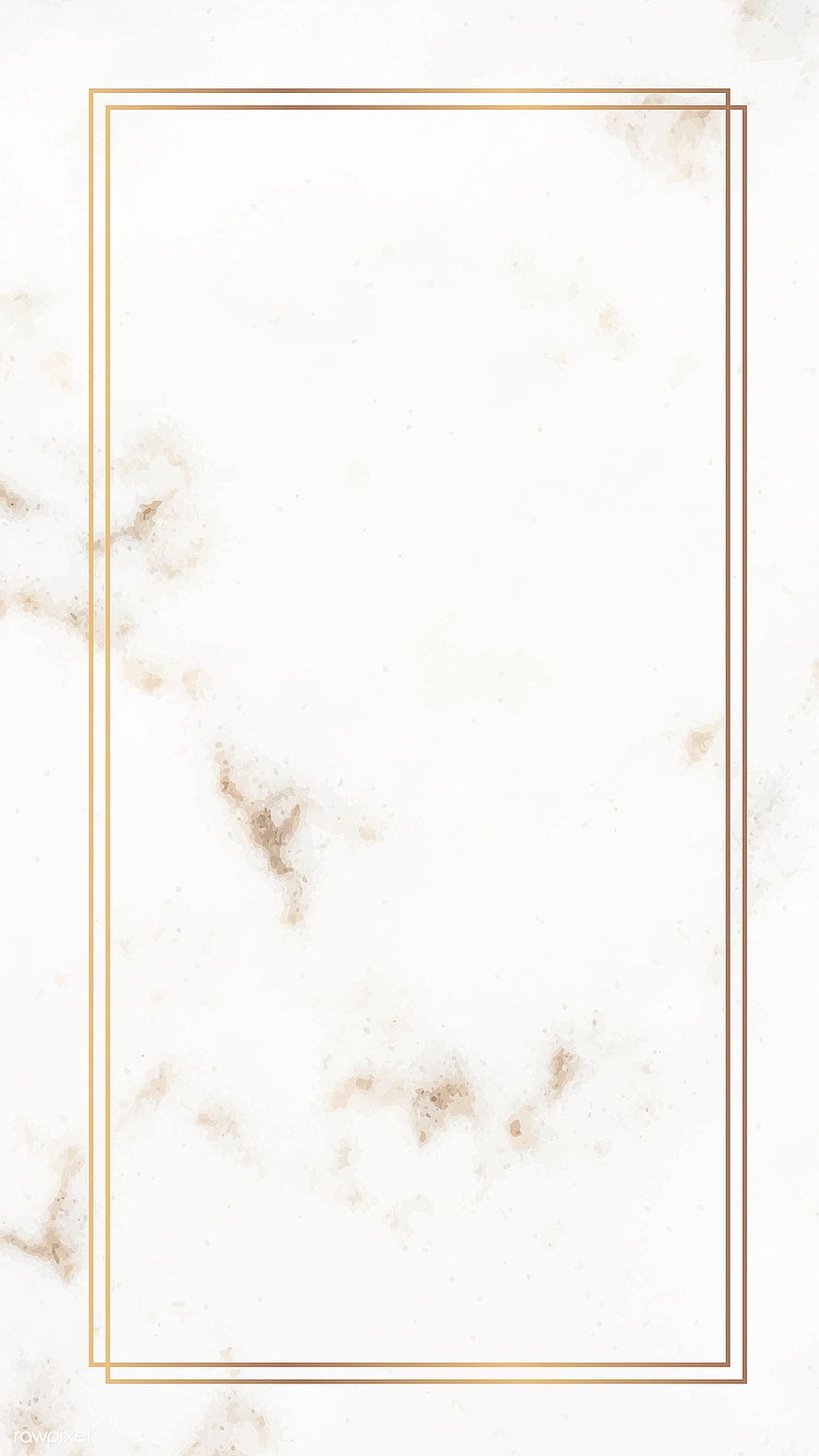 Elegant White Marble Texture with Double Gold Rectangle Frame Border HD phone wallpaper