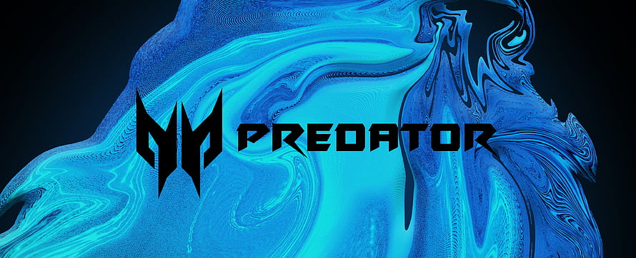 Acer Predator Gaming Brand Logo on Abstract Blue Liquid Background HD wallpaper