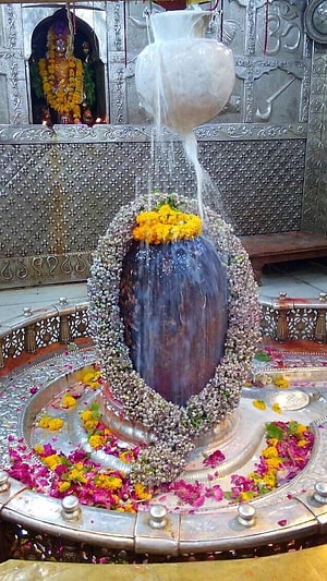 Ujjain Mahakal Temple Dugdhabhishek Ritual with Milk Pouring on Shiva Lingam HD phone wallpaper