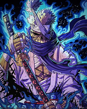 Shimotsuki Ryuma and Enma Sword Artwork from One Piece HD phone wallpaper