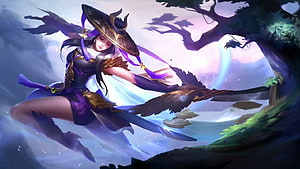 Fanny Skylark Skin Artwork from Honor of Kings in Ethereal Fantasy Setting HD wallpaper