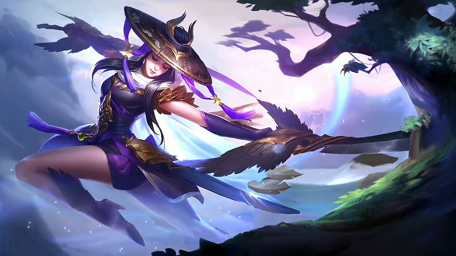 Fanny Skylark Skin Artwork from Honor of Kings in Ethereal Fantasy Setting HD wallpaper
