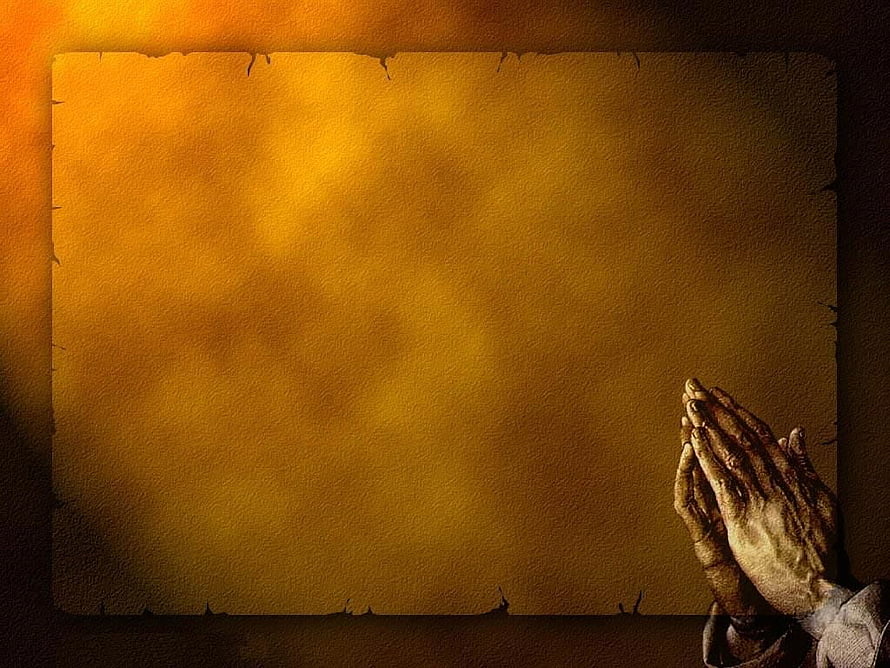 Vintage Praying Hands on Aged Parchment with Warm Golden Glow and Distressed Edges HD wallpaper