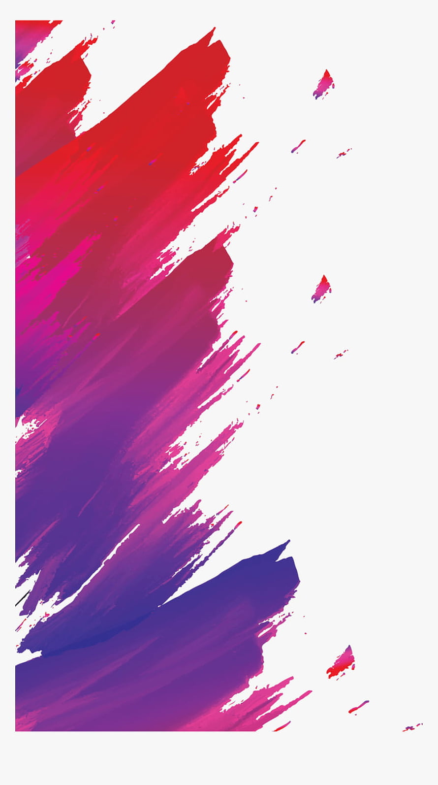 Vibrant Abstract Brush Stroke Gradient in Red, Pink, and Purple on White Background HD phone wallpaper