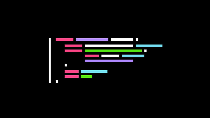 Minimalist Abstract Code Lines on Black Background HD wallpaper