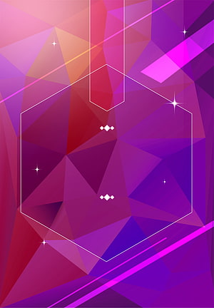 Abstract Geometric Low Poly Background with Purple and Pink Faceted Shapes and Sparkling Star Accents HD phone wallpaper