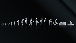Human Life Cycle Stages From Birth to Death Minimalist Illustration HD wallpaper