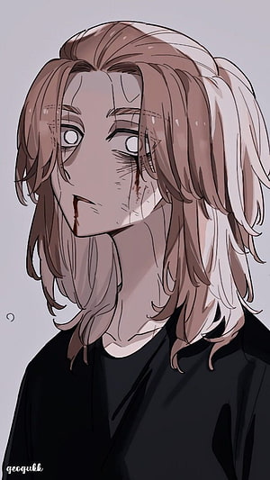 Mikey from Tokyo Revenger Anime Character Portrait with Distressed Expression HD phone wallpaper