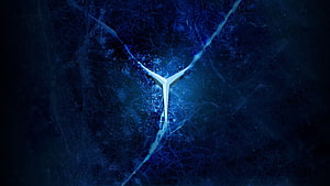 Lenovo Legion Glowing Blue Logo on Dark Textured Background HD wallpaper