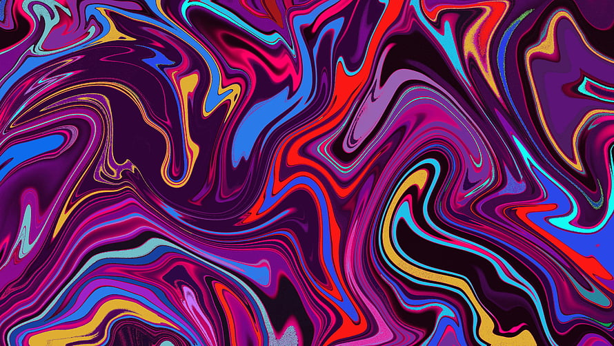 Vibrant Psychedelic Liquid Abstract Art with Swirling Neon Colors and Fluid Motion HD wallpaper