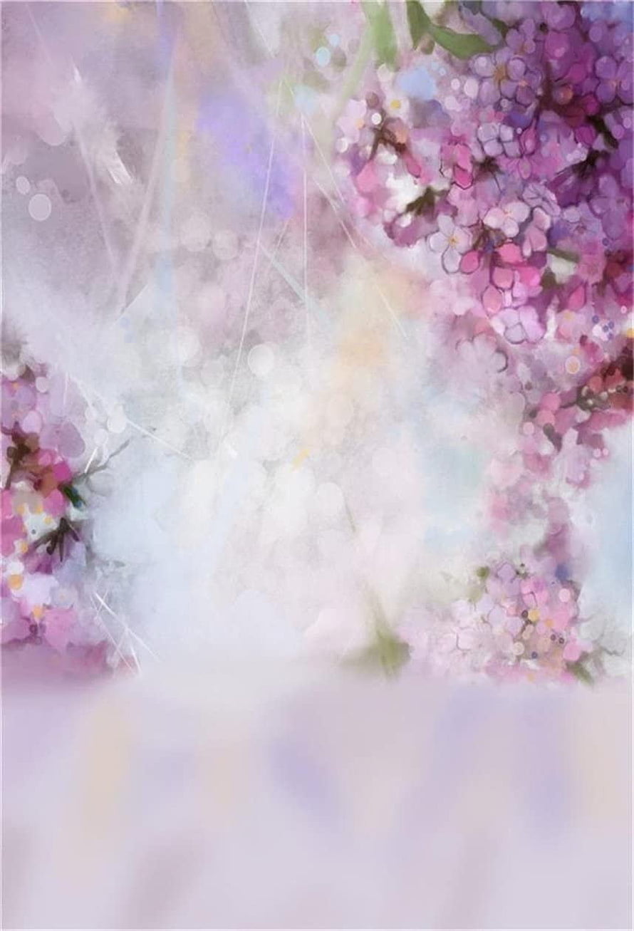 Dreamy Purple and Pink Floral Bokeh with Soft Watercolor Abstract Background HD phone wallpaper