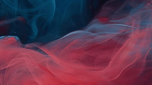 Abstract Red and Blue Smoke Swirls on Dark Background HD wallpaper
