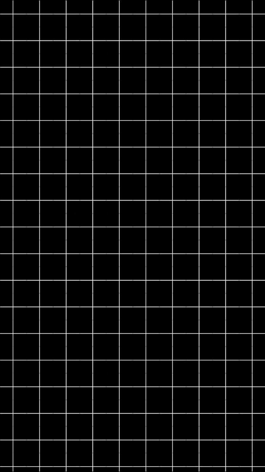 Minimalist White Grid Pattern on Black Background for Desktop HD phone wallpaper