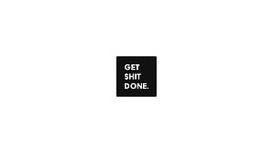 Minimalist Black Square with Bold White Motivational Text on Clean White Background HD wallpaper