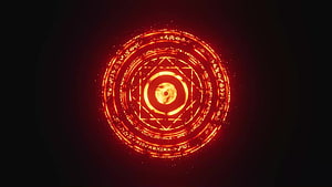 Doctor Strange Glowing Red Magic Circle with Mystical Runes and Geometric Sigils HD wallpaper