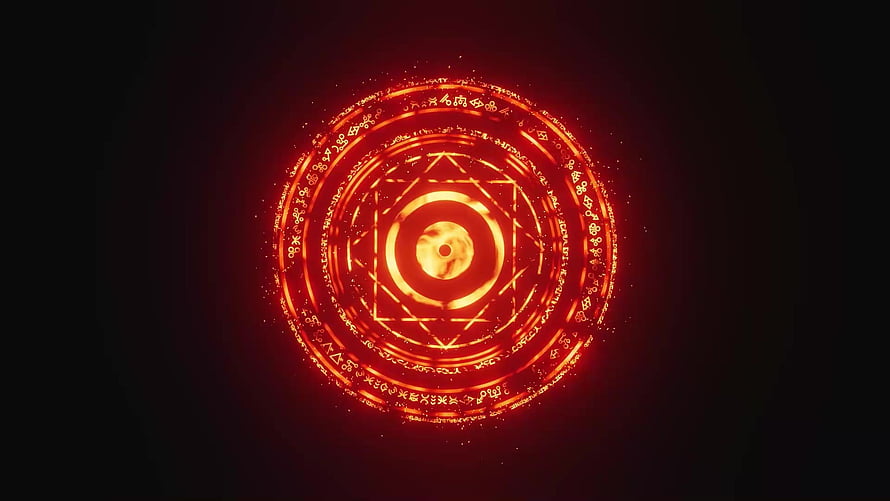 Doctor Strange Glowing Red Magic Circle with Mystical Runes and Geometric Sigils HD wallpaper