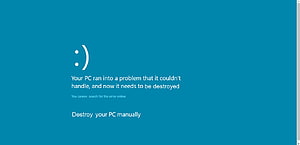 Humorous Windows Blue Screen of Death Parody with Sarcastic Error Message HD wallpaper