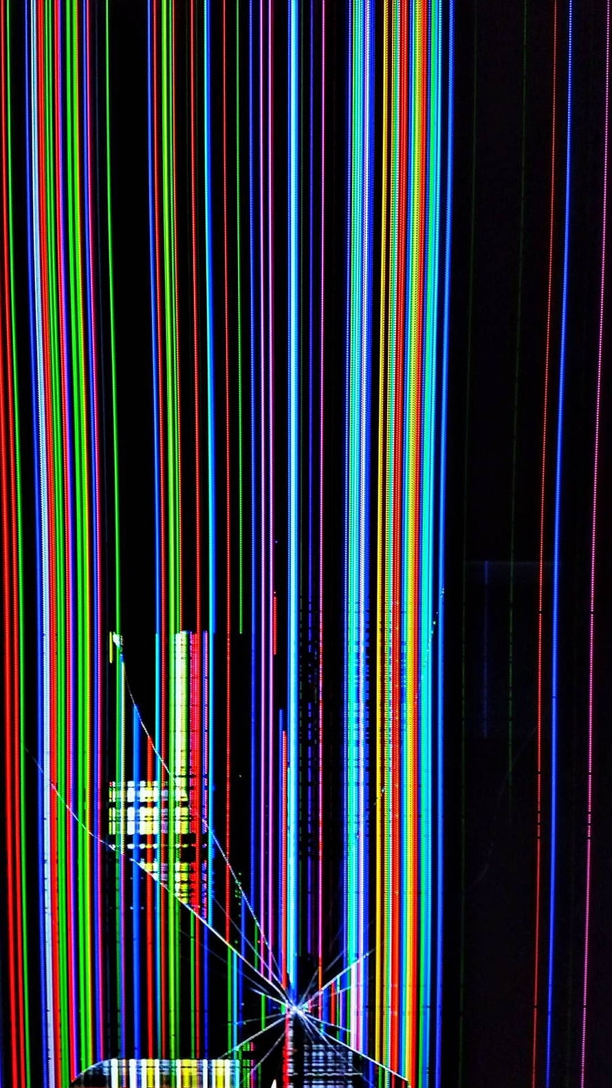 Vibrant Vertical RGB Light Streaks on a Dark Background HD phone wallpaper