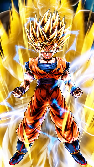 Teen Gohan Super Saiyan 2 Dragon Ball Legends Anime Character Artwork HD phone wallpaper