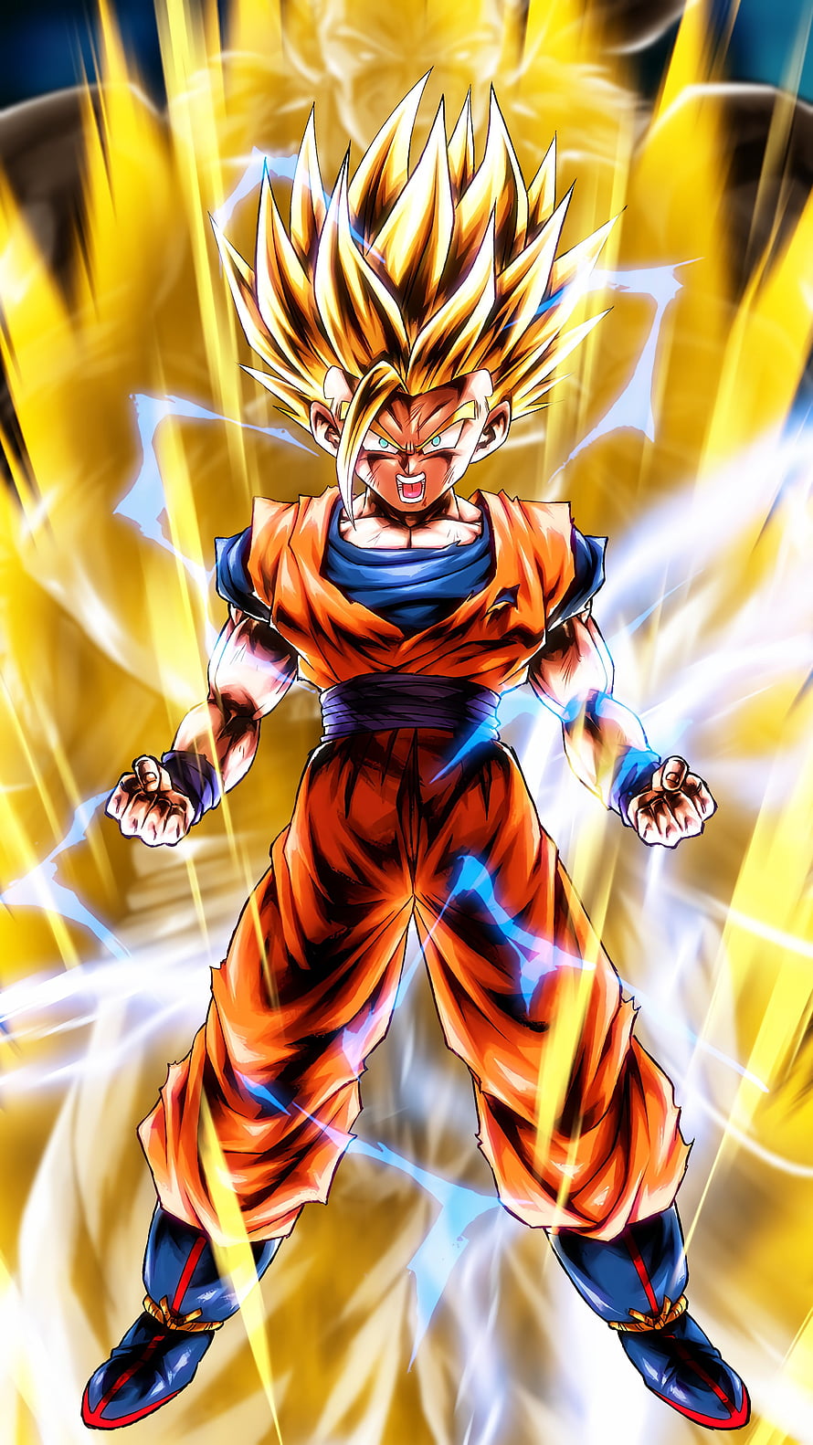 Teen Gohan Super Saiyan 2 Dragon Ball Legends Anime Character Artwork HD phone wallpaper