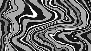 Monochrome Liquid Strata Abstract Flowing Waves Pattern HD wallpaper