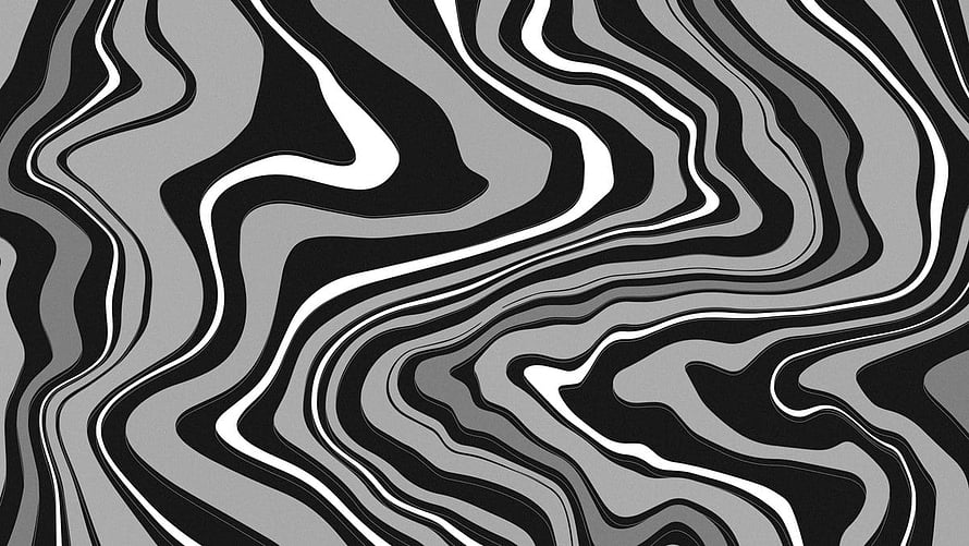 Monochrome Liquid Strata Abstract Flowing Waves Pattern HD wallpaper