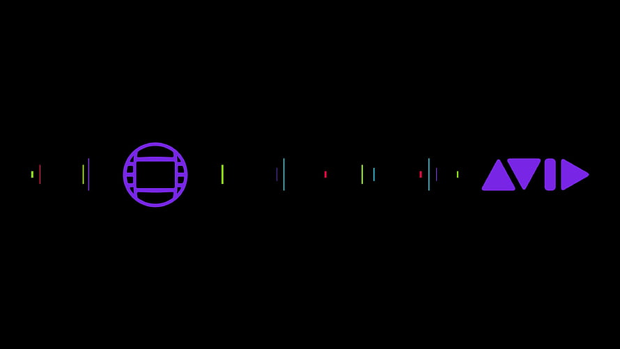 Avid Media Composer Logo with Minimalist Geometric Shapes on Black Background HD wallpaper