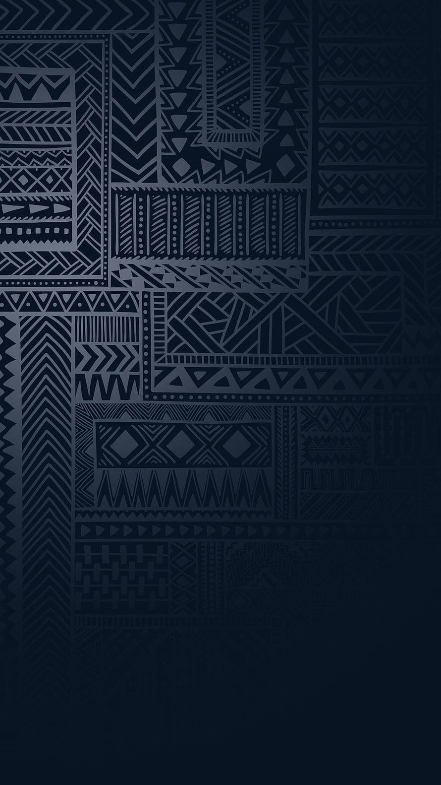 Dark Navy Geometric Tribal Pattern with Intricate Abstract Shapes and Textures HD phone wallpaper