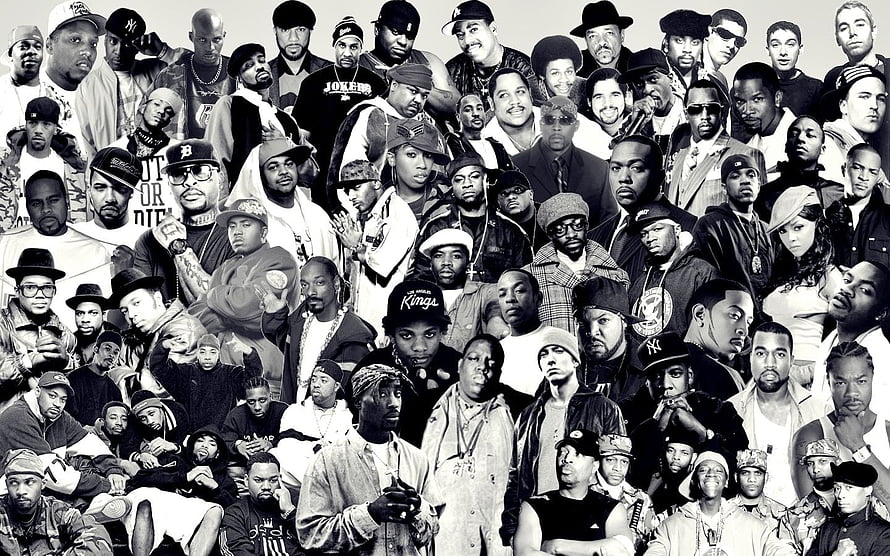 West Coast Hip Hop Collective Portrait of Rap Artists and Rappers HD wallpaper
