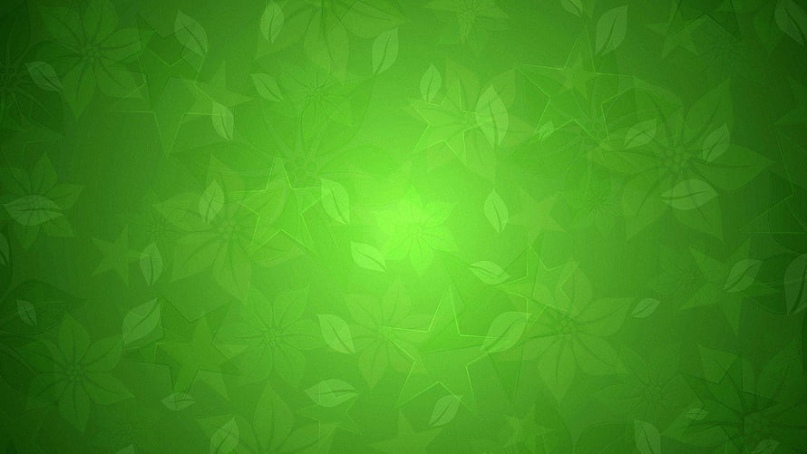 Vibrant Green Floral Pattern with Soft Central Glow and Delicate Leaf Motifs HD wallpaper