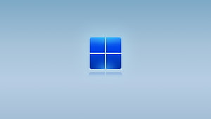 Windows 11 Blue Logo on Soft Gradient Background HD wallpaper