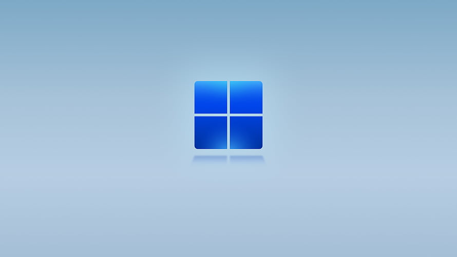 Windows 11 Blue Logo on Soft Gradient Background HD wallpaper