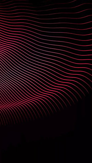 Abstract Red Wavy Lines on Black Background Minimalist Wallpaper HD phone wallpaper