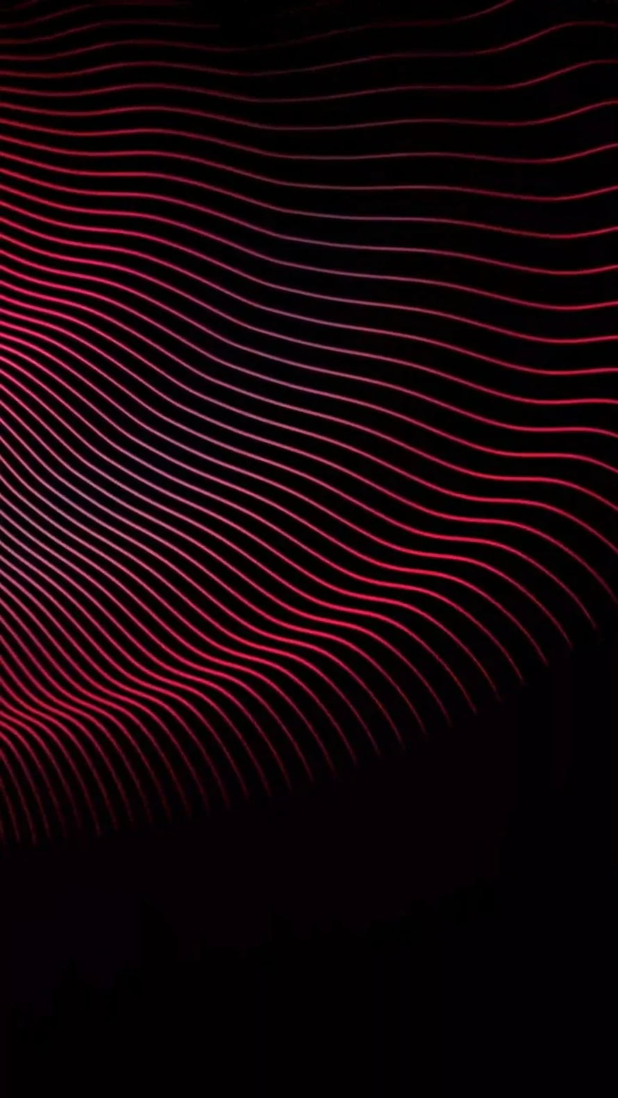 Abstract Red Wavy Lines on Black Background Minimalist Wallpaper HD phone wallpaper