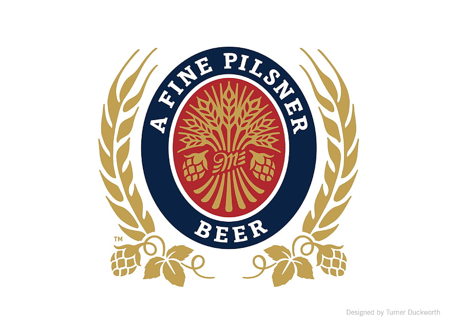 Miller Lite Fine Pilsner Beer Crest Logo with Golden Wheat and Hop Design HD wallpaper