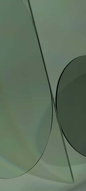 Minimalist Abstract Green Glass Curves and Geometric Shapes HD phone wallpaper