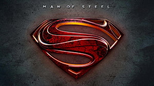Man of Steel Superman S Logo on Dark Textured Concrete Background HD wallpaper